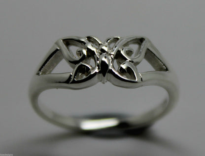 Size F, Genuine Child's Full Solid Sterling Silver 925 Butterfly Ring 217