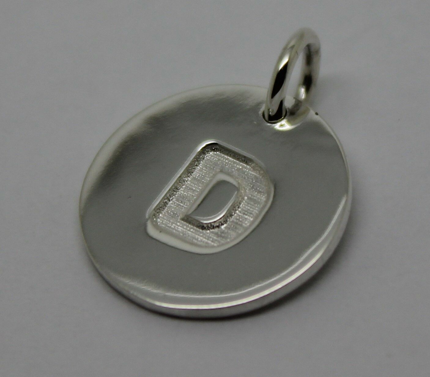 Kaedesigns, Genuine Solid Sterling Silver Initial Pendant - All Letter Available