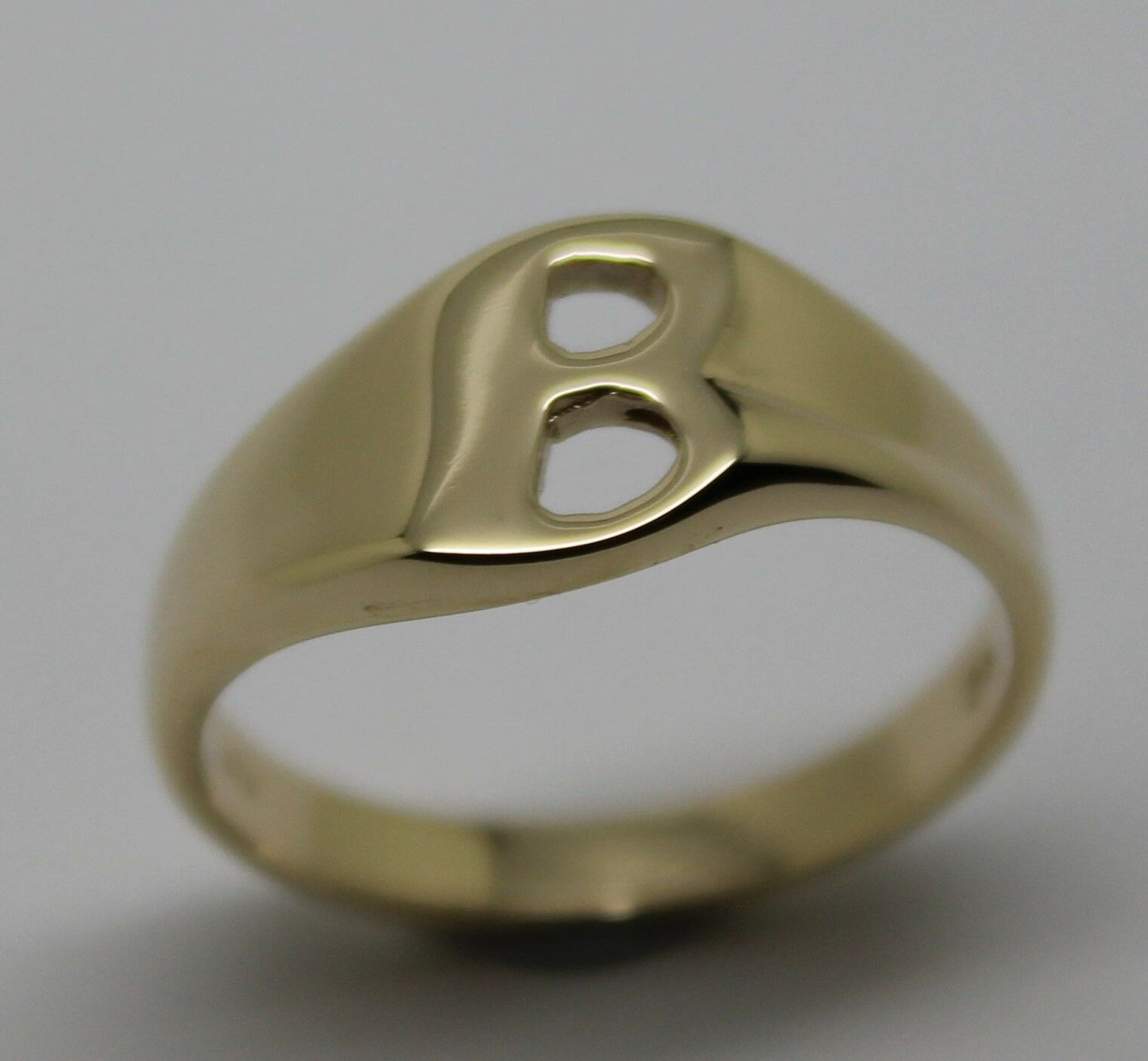 Kaedesigns, Genuine, 9ct 9k Solid Yellow Or Rose Or White Gold 375 Large Initial Ring B