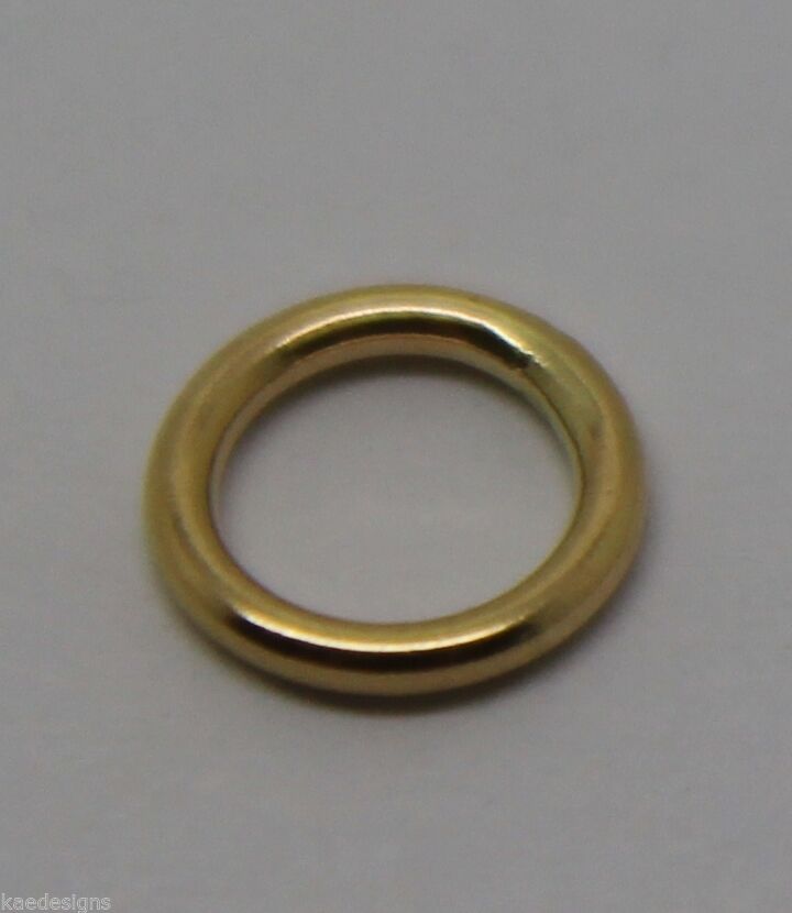 9ct or 18ct Yellow/White/Rose Gold SOLDERED JUMP RING MANY SIZE 2pk/5pk