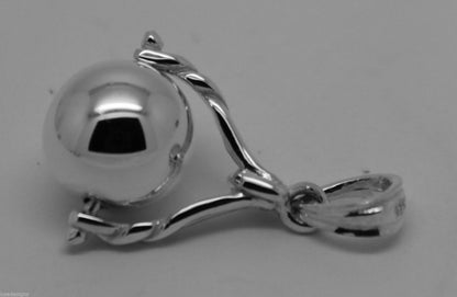 Genuine New Sterling Silver 925 10mm Ball Spinner Pendant