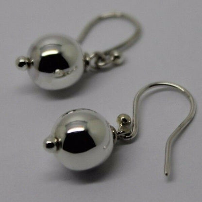 Genuine Sterling Silver 10mm Wide Ball Hook Earrings