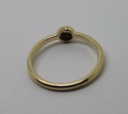 Genuine 9ct yellow gold & white gold ball 4mm Half Ball Ring