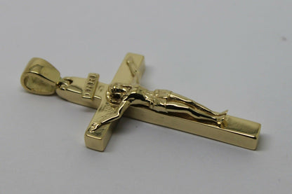 Kaedesigns New Genuine 18ct Yellow, Rose or White Gold Solid Heavy Crucifix Cross Pendant