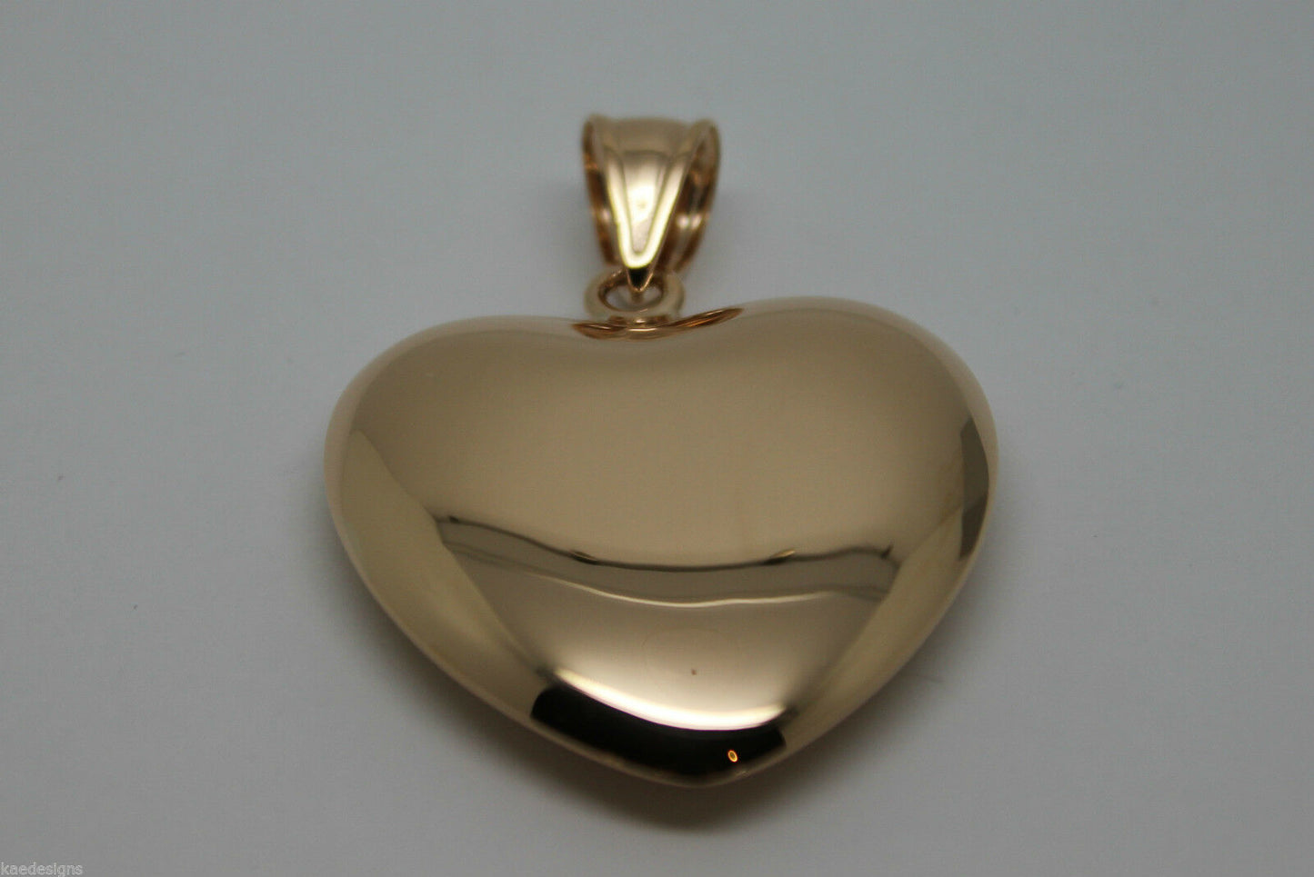 Kaedesigns, Huge Genuine 9ct 9kt Extra Large Bubble Yellow, Rose or White Gold Heart Pendant