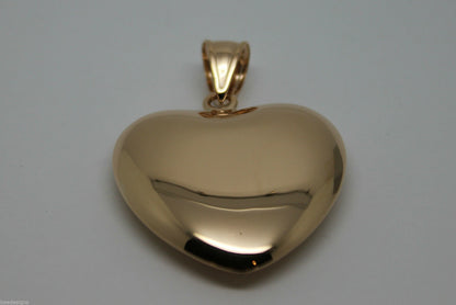 Kaedesigns, Huge Genuine 9ct 9kt Extra Large Bubble Yellow, Rose or White Gold Heart Pendant