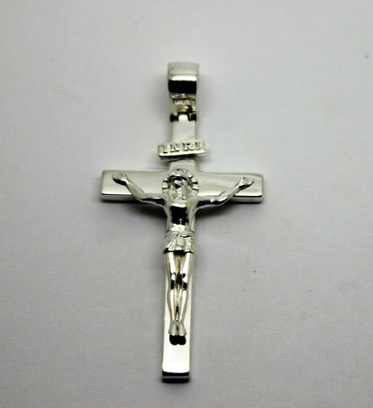 Genuine Sterling Silver 925 Solid Heavy Crucifix Cross Pendant