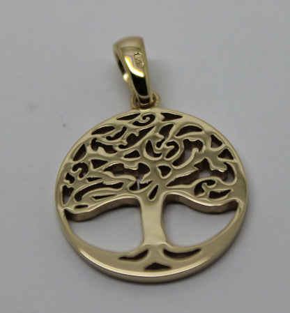 Kaedesigns New Genuine 9ct Yellow, Rose or White Gold Oval Filigree Tree Of Life Pendant