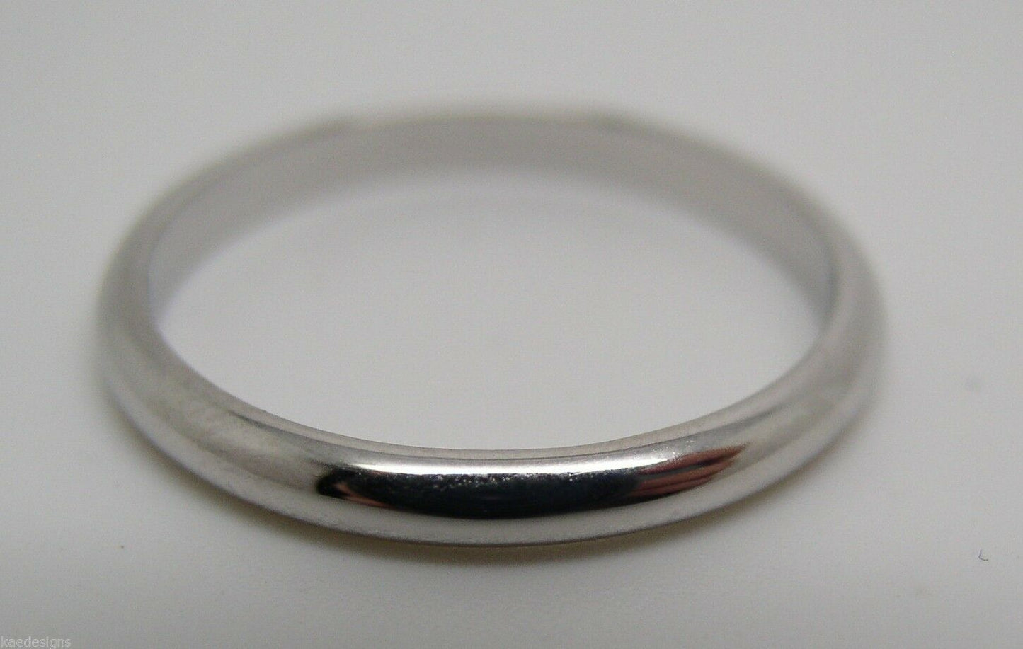 SIze O New Genuine 18ct 18k White Gold Full Solid 2.6mm Wedding Band Ring Hallmarked 750