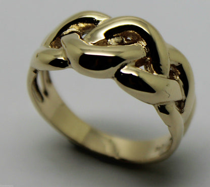 Genuine Solid 9ct White Or Rose Or Yellow Gold Celtic Knot Ring Choose Size