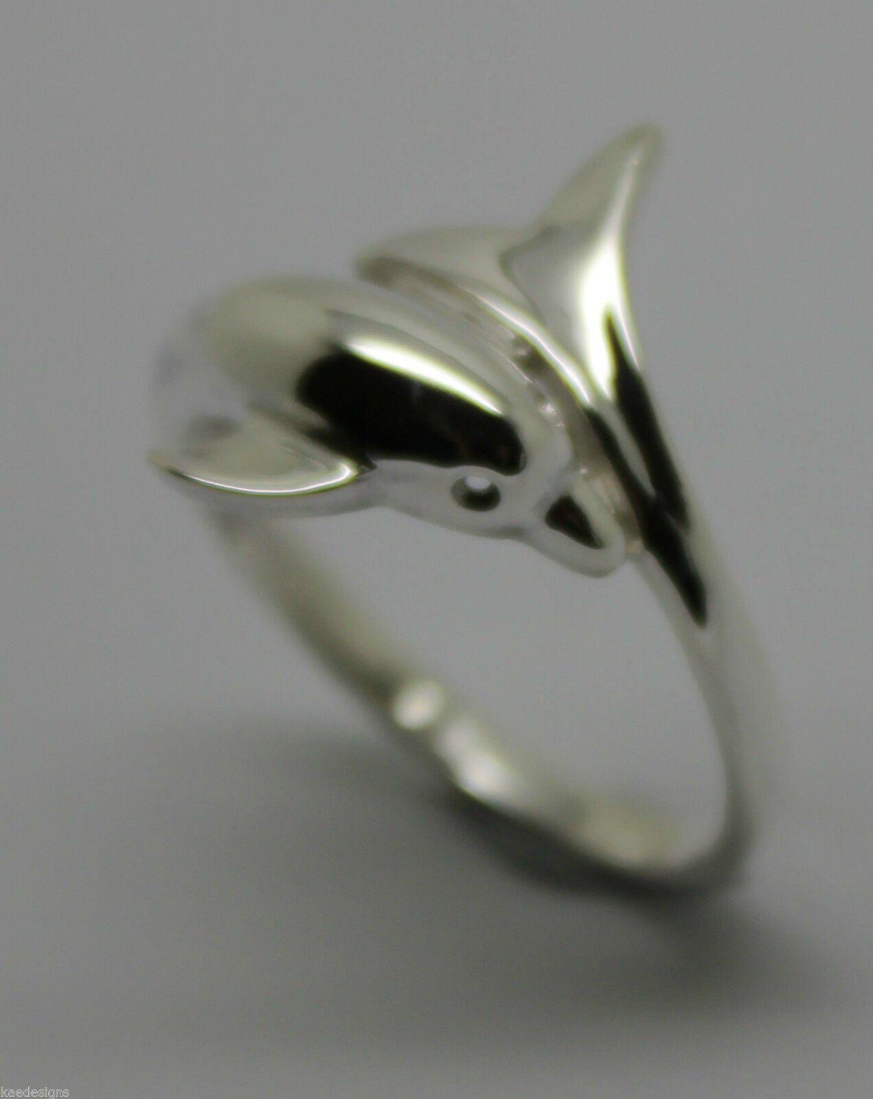 Genuine New 9ct Yellow or Rose or White Gold or Sterling Silver Dolphin Ring