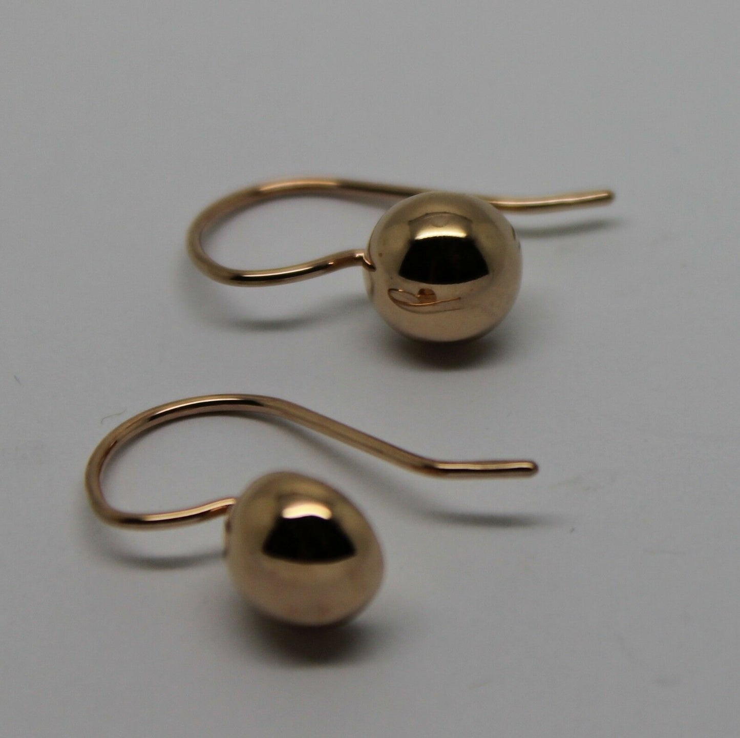 Kaedesigns New 9ct 9k Solid Yellow, Rose or White Gold 8mm Half Plain Ball Earrings