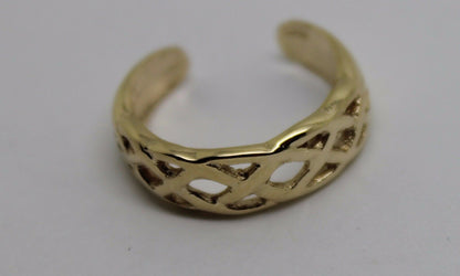 Kaedesigns New Genuine  Solid 9ct 9kt Yellow, Rose or White Gold Celtic Weave Toe Ring 432