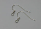 Genuine 925 Sterling Silver Bead & Coil Hooks For Earrings