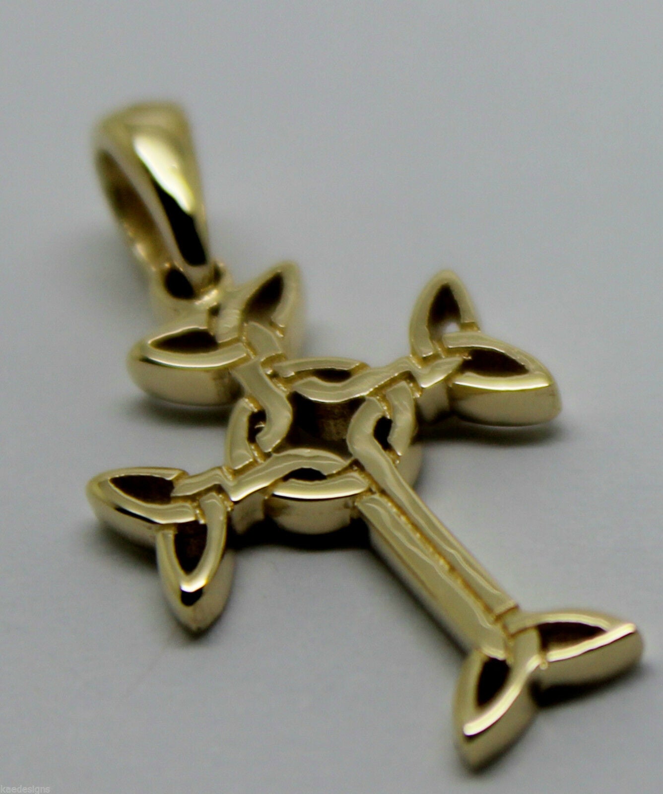 Genuine New Small 9ct Yellow Or Rose Or White Gold Celtic Cross Pendant