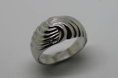 Genuine 9ct Yellow or Rose or White Gold or Sterling Silver Swirl Dress Ring