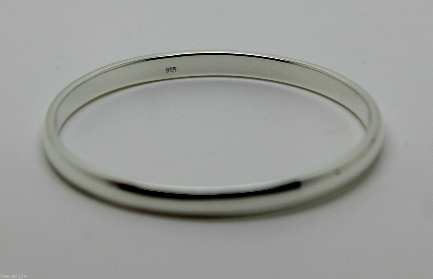 Genuine Full SOLID Sterling silver 4mm wide baby bangle 46mm outside diameter