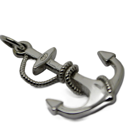 Kaedesigns New Large Sterling Silver Solid Anchor Boat Pendant / Charm