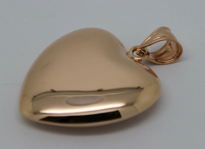 Kaedesigns, Huge Genuine 9ct 9kt Extra Large Bubble Yellow, Rose or White Gold Heart Pendant