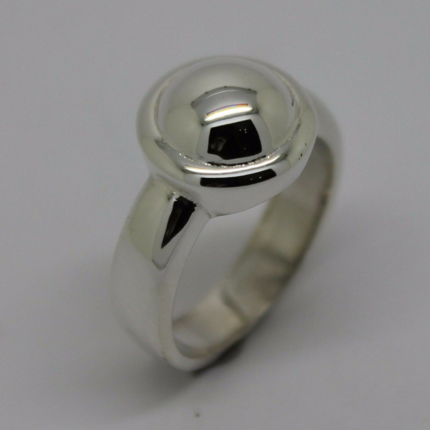 Size J Kaedesigns New Genuine Ring Heavy New Sterling Silver 925 Half Ball Ring