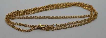 Genuine 9ct 9k Yellow Gold Round Belcher Chain Necklace in many sizes.