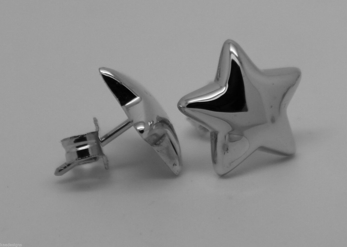 Kaedesigns, 9ct Yellow Or White Or Rose Gold Bubble Drop Star Stud Earrings