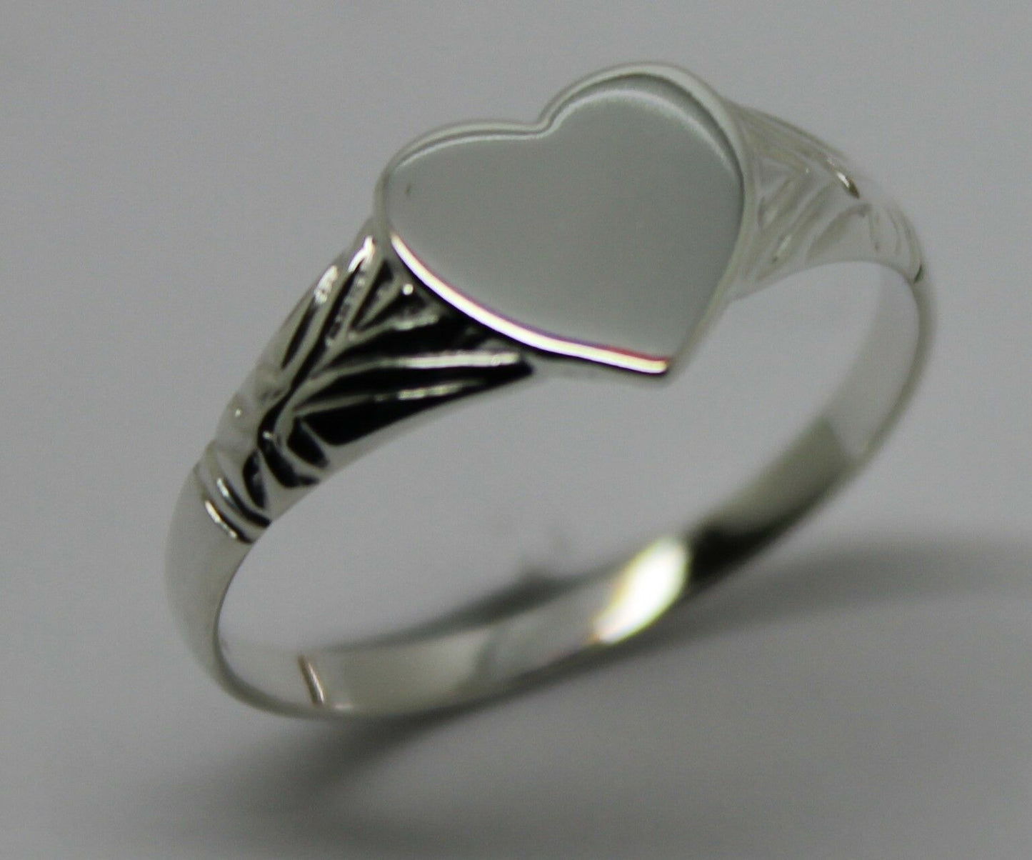 Kaedesigns New Solid New Sterling Silver Heart Signet Ring Size M