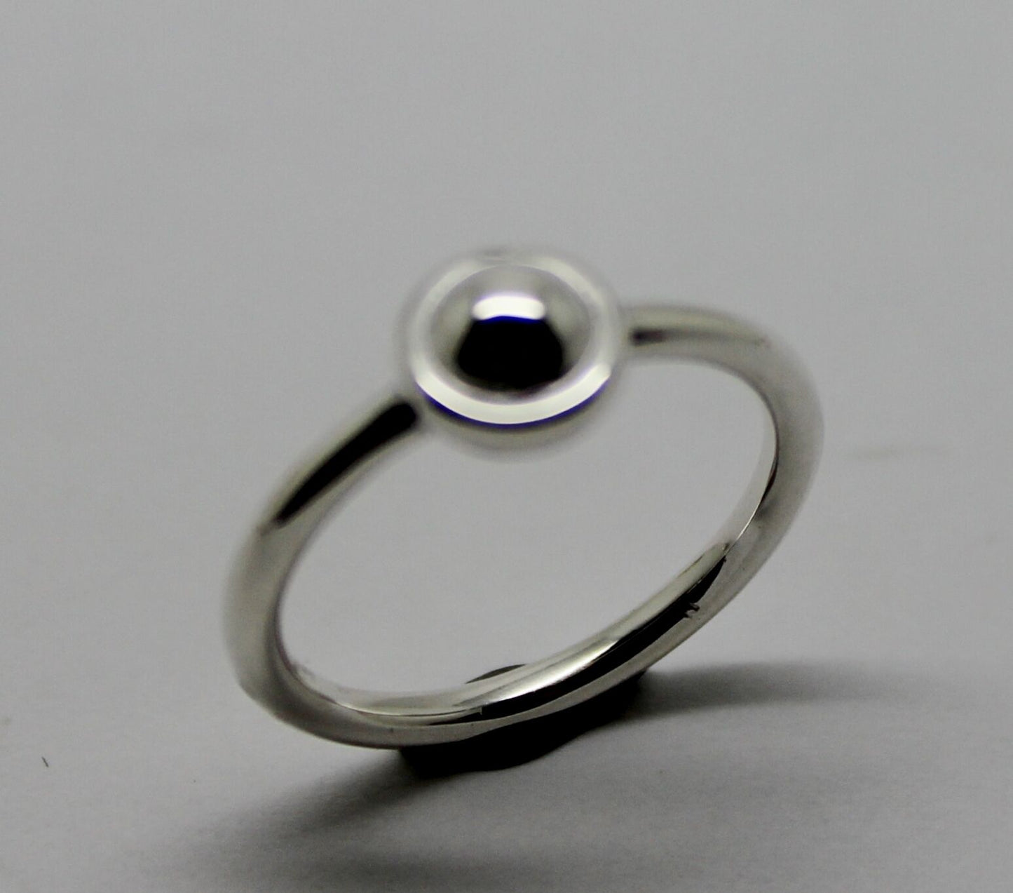 Kaedesigns New Solid Genuine 925 Sterling Silver 4mm Half Ball Ring