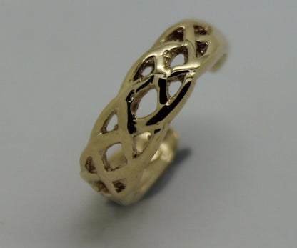 Kaedesigns New Genuine  Solid 9ct 9kt Yellow, Rose or White Gold Celtic Weave Toe Ring 432