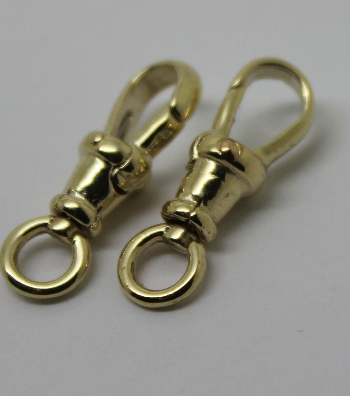 Genuine 9ct Solid 2 X Yellow Gold Albert Swivel Clasp 19mm Size