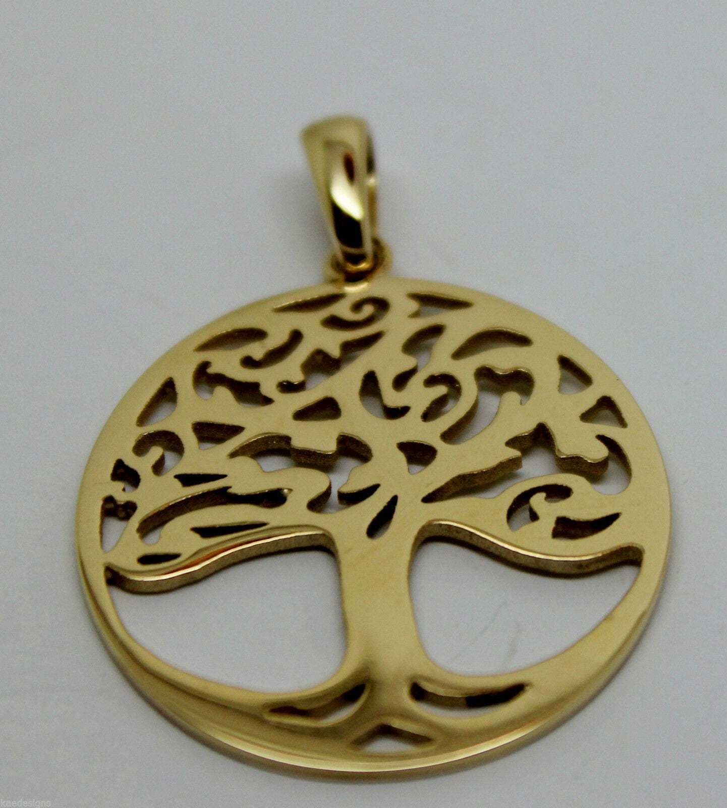 Genuine Heavy Solid 9ct Yellow Or Rose Or White Gold Tree Of Life Large Pendant