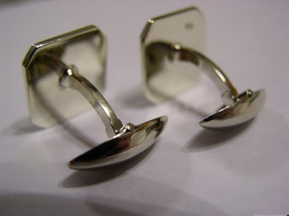 Kaedesigns Genuine Custom Made Cufflinks 9ct 9k White Gold  Full Solid