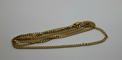 Genuine 9ct Yellow Gold Kerb Curb Chain Necklace 55cm 7.84gms