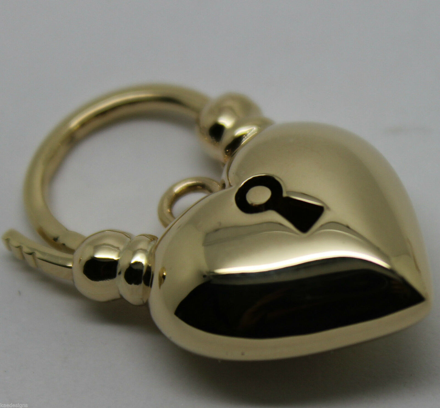 Kaedesigns New 9ct Yellow Gold or White Gold or Rose Gold Heart Locket Padlock