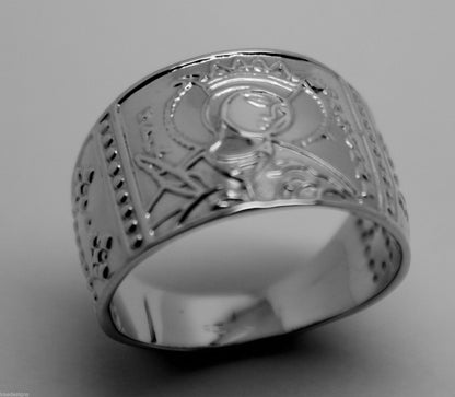 Kaedesigns, Genuine Heavy Solid Sterling Silver 925 St Saint Catherine Ring - Choose your size