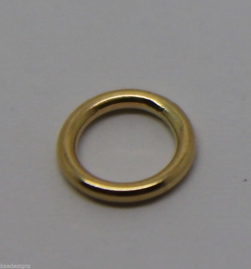 9ct or 18ct Yellow/White/Rose Gold SOLDERED JUMP RING MANY SIZE 2pk/5pk