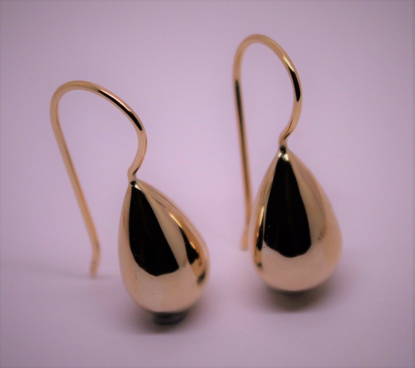 Kaedesigns New 9ct Solid Yellow, Rose or White Gold Tear Drop Teardrop Hook Earrings