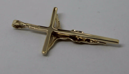 Genuine 9ct Yellow or Rose or White Gold or Sterling Silver Crucifix Cross pendant