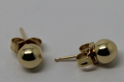 Kaedesigns New 14ct Yellow Gold 5mm Stud Ball Earrings