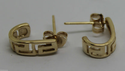 Kaedesigns, 9ct Yellow Or White Or Rose Gold Celtic Greek Key Stud Earrings