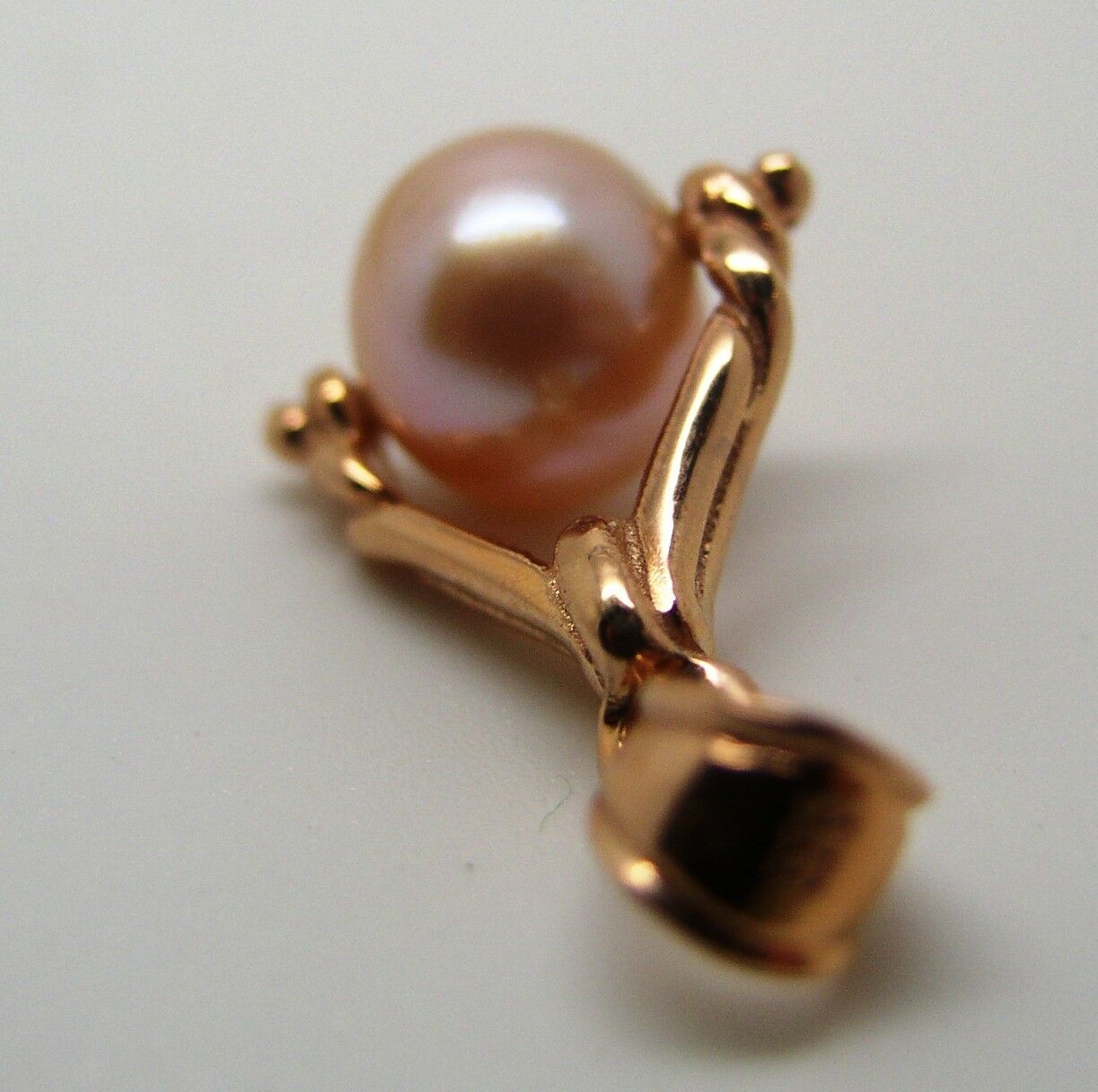 Kaedesigns New 9kt 9ct Yellow, Rose or White Gold 7mm Pink White Pearl Ball Pendant