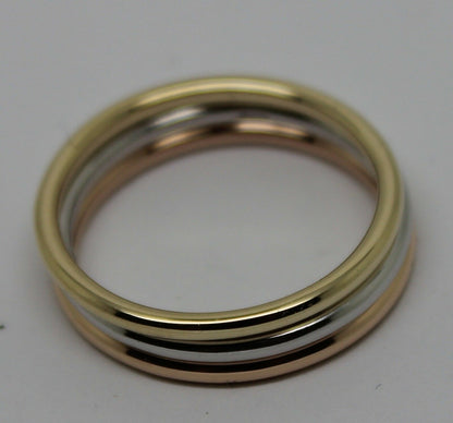 Kaedesigns, Genuine Solid Stackable Rings 9ct Yellow, White And Rose Gold Bands