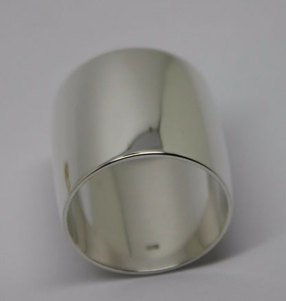 Genuine New Solid Sterling Silver Full Solid 20mm Extra Wide Band Ring