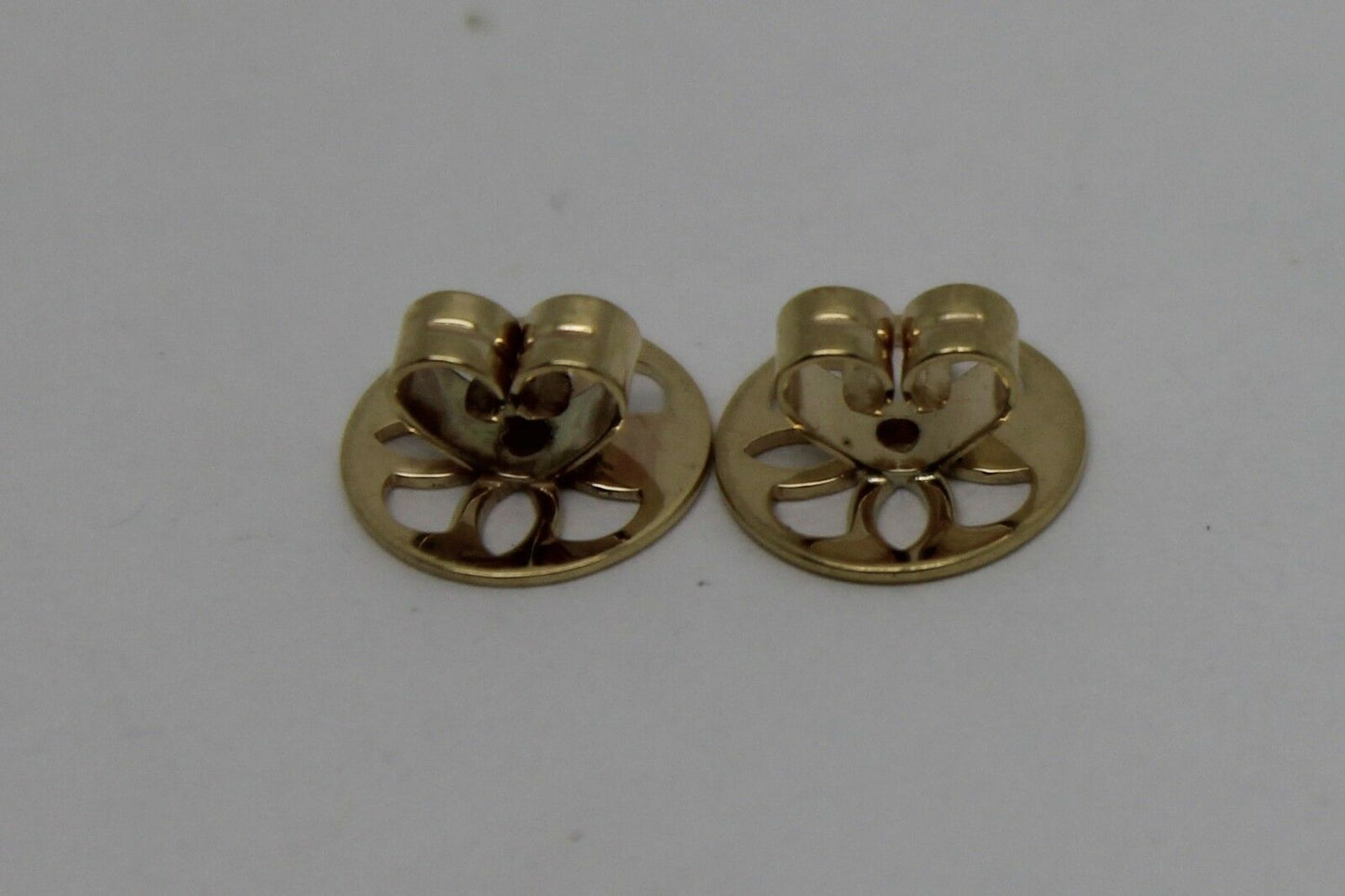 Genuine 9ct or 18ct Yellow Gold Filigree Disc Earrings Butterfly Backs