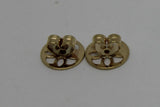 Genuine 9ct or 18ct Yellow Gold Filigree Disc Earrings Butterfly Backs