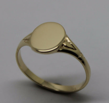 Kaedesigns New Genuine Size K1/2  Solid New 9ct Yellow, Rose or White Gold Oval Signet Ring