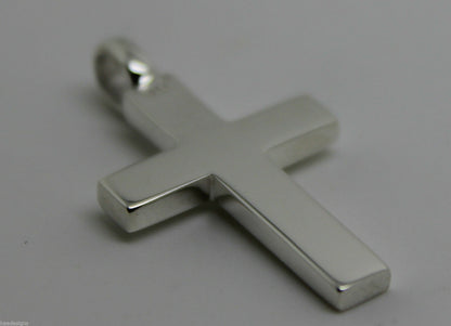 Kaedesigns Full Solid New Sterling Silver 925 Plain Cross Pendant