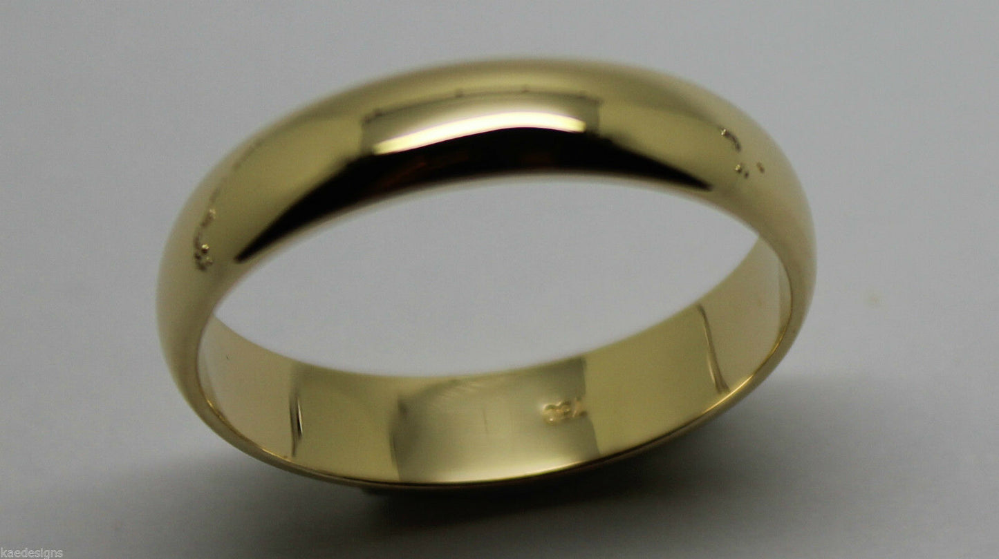 Size T - Custom Made 18ct 18kt Yellow Gold 4.5mm Wide Wedding Band