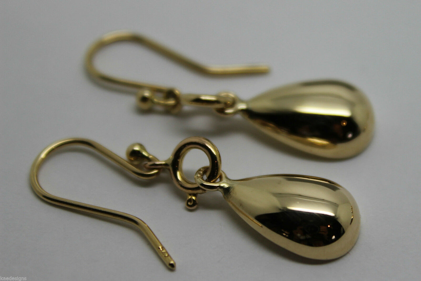 9ct Yellow or White or Rose Gold interchangeable earrings heart, ball, teardrop Tear Drop