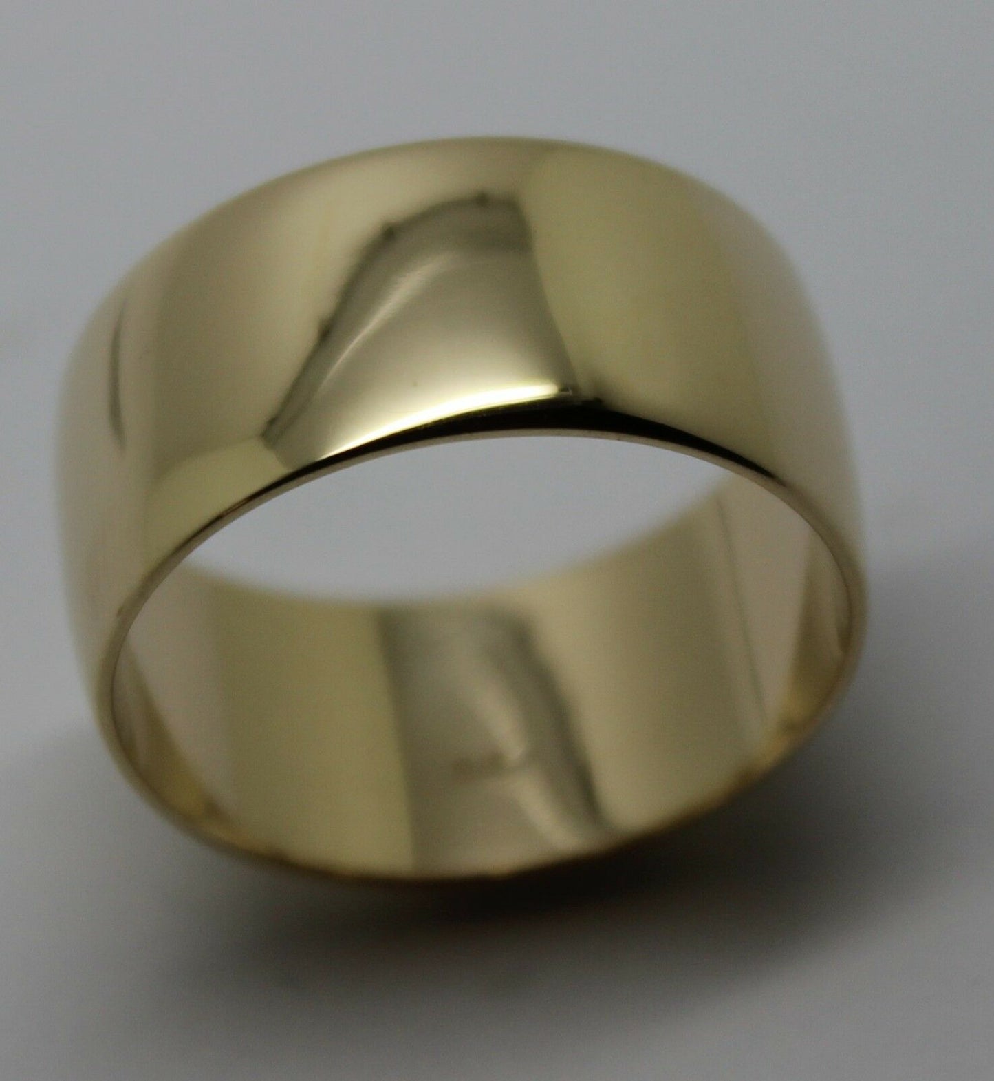 Genuine New Size W Genuine 9K 9ct Yellow Gold Full Solid 10mm Wide Band Ring